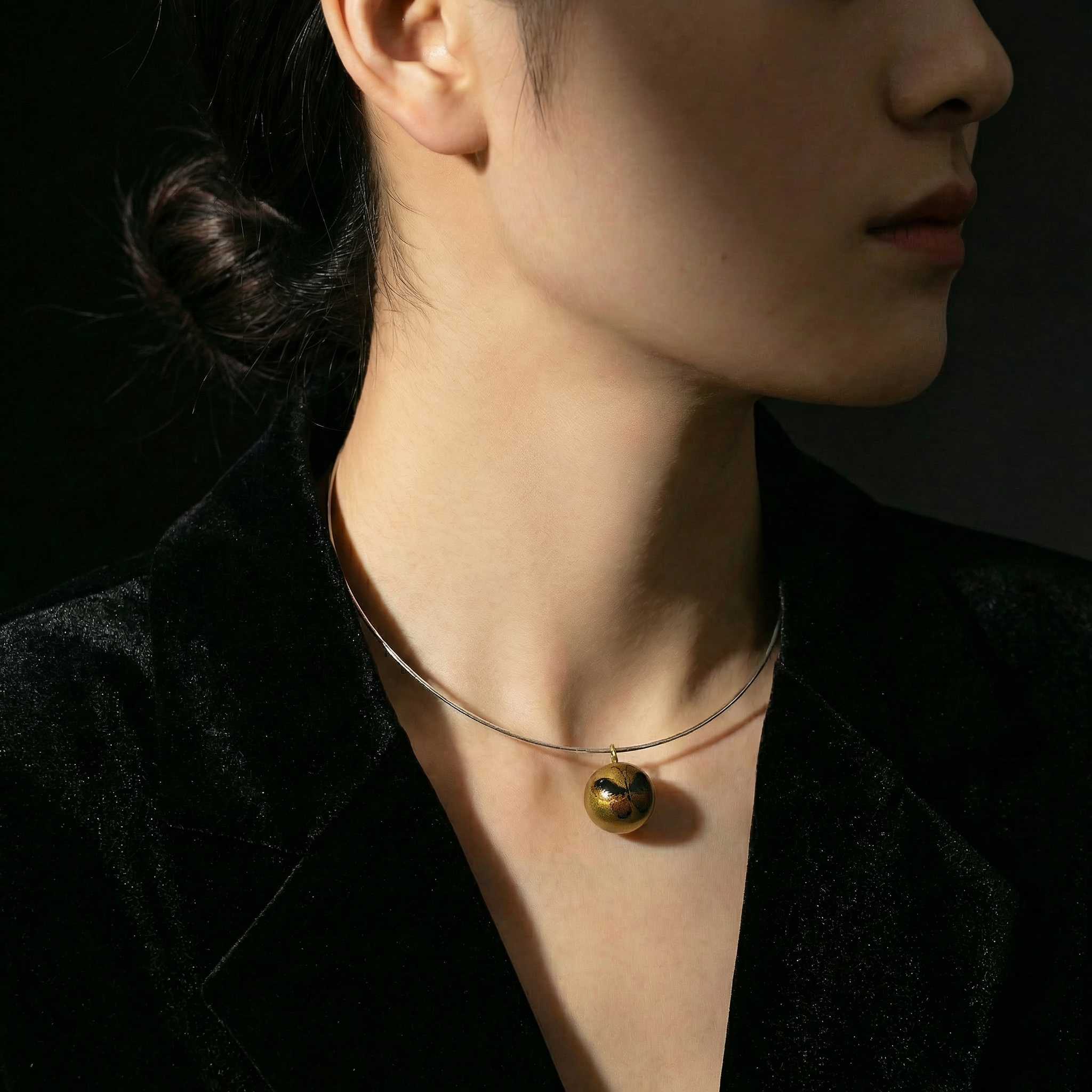 Autumn Butterfly Lacquer Necklace