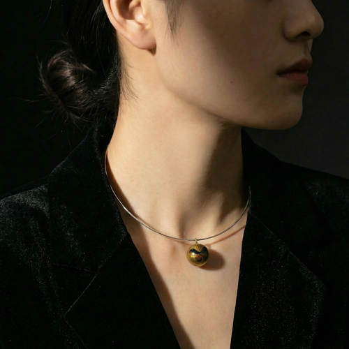 Autumn Butterfly Lacquer Necklace
