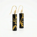 Bamboo Form Lacquer Earrings