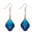 Blue Petal Ronghua Earrings