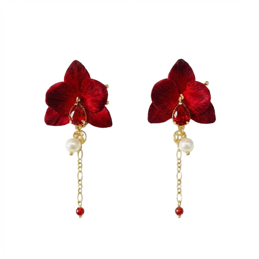Bougainvillea Bloom Ronghua Earrings