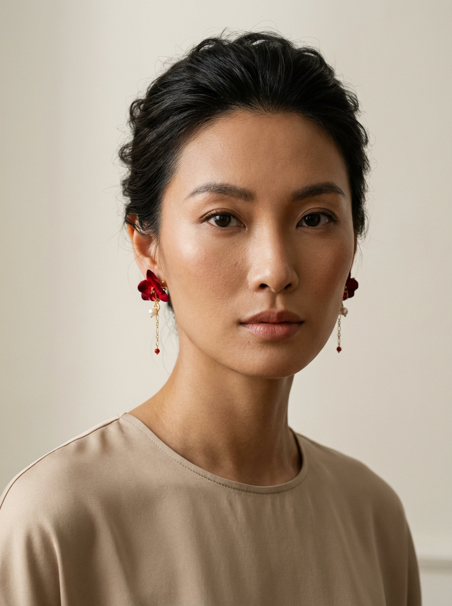 Bougainvillea Bloom Ronghua Earrings