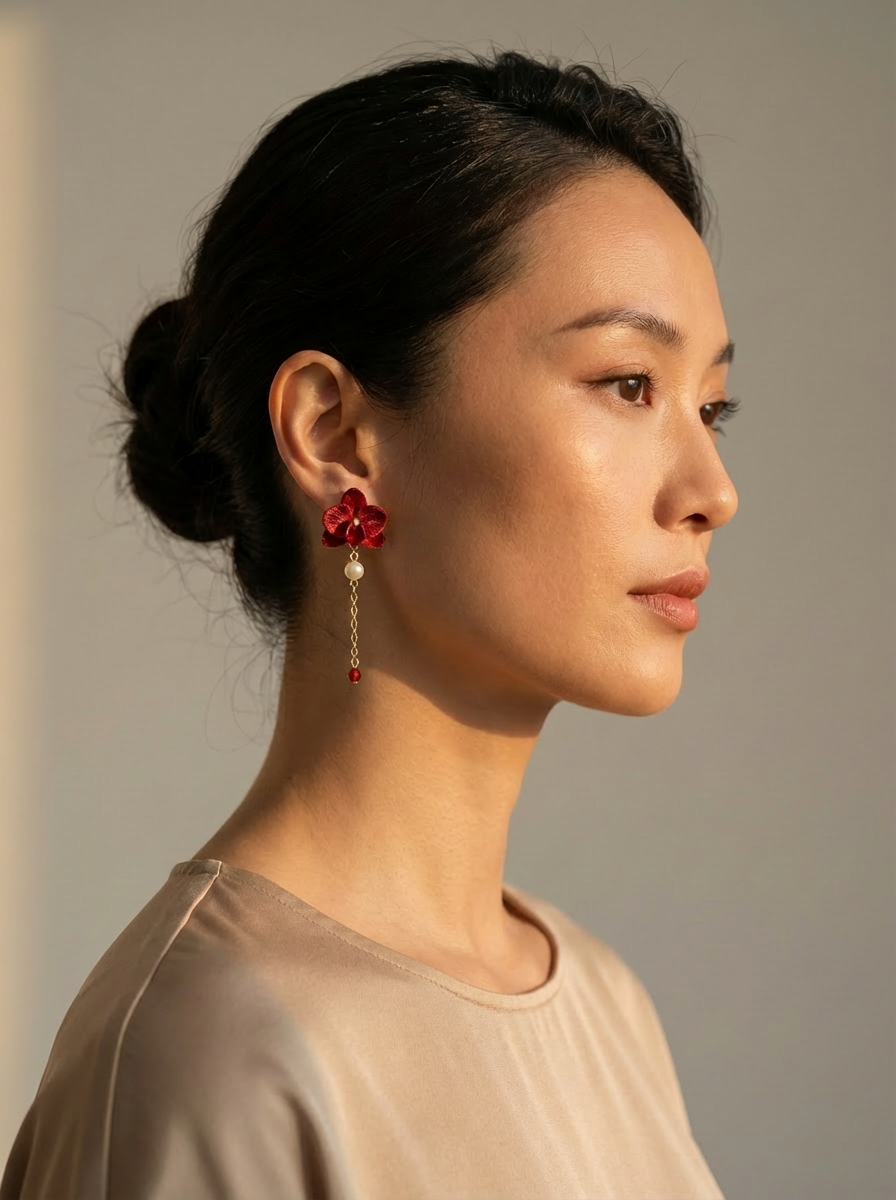 Bougainvillea Bloom Ronghua Earrings
