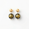 Mums Drop Lacquer Earrings