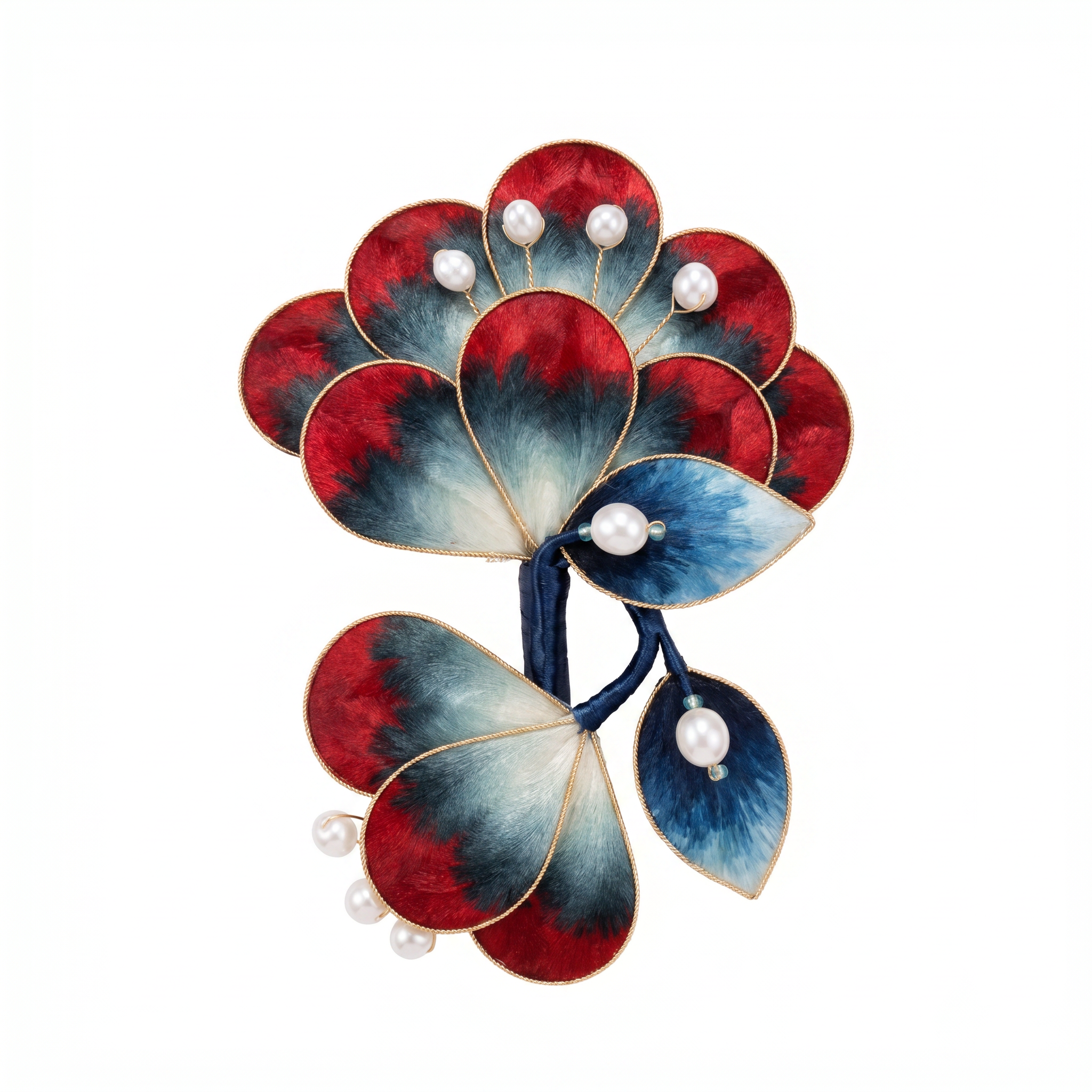 Crimson Tide Bloom Ronghua Brooch