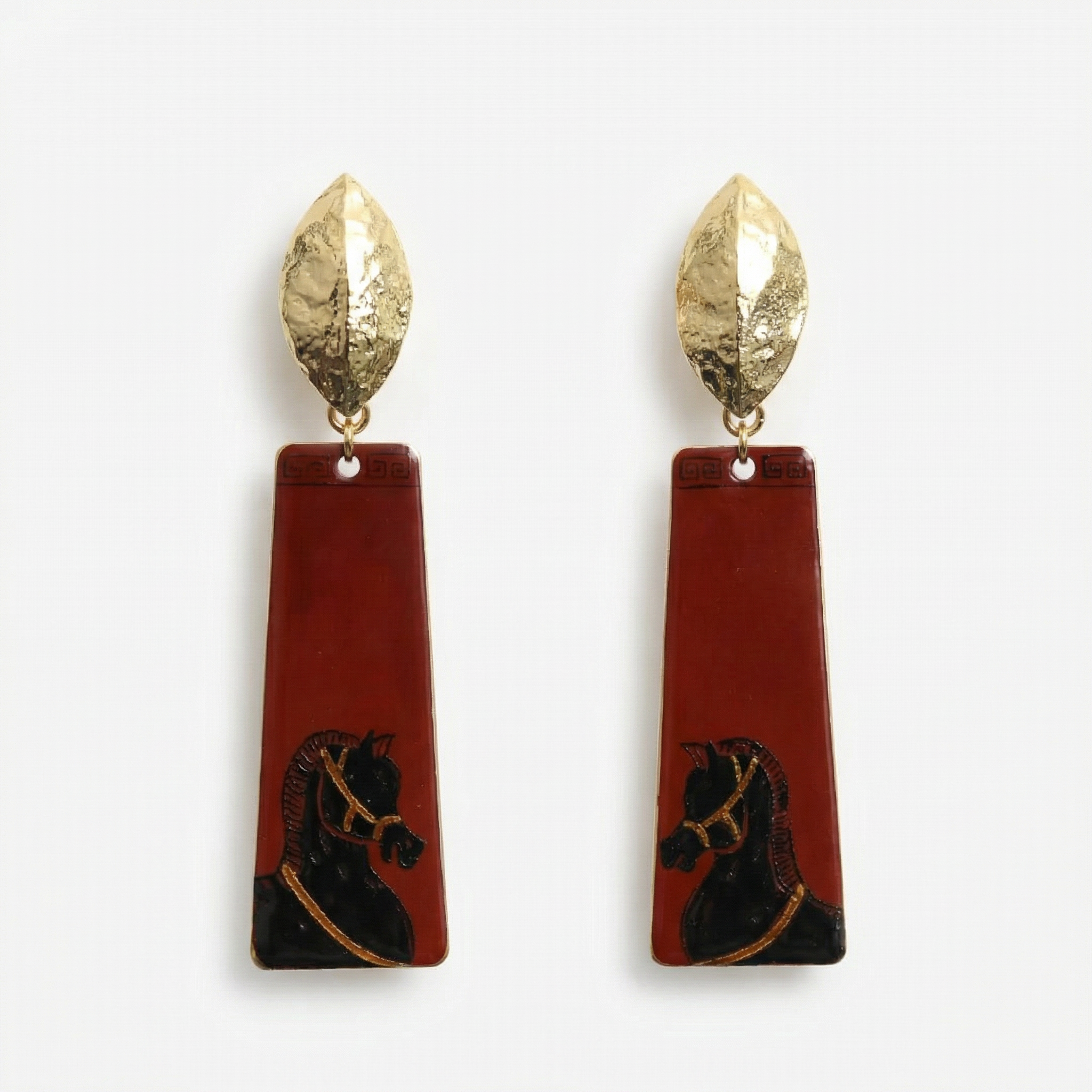 Han Horse Lacquer Earrings