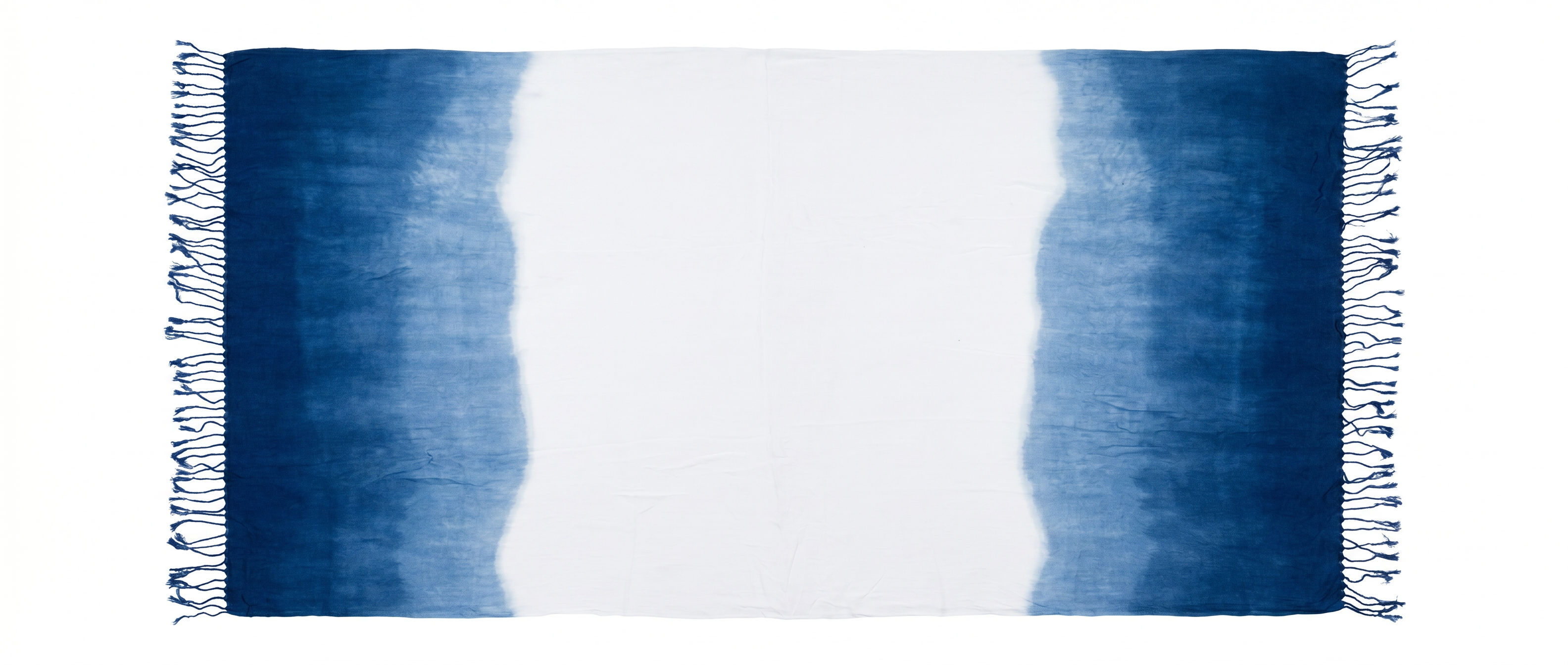 Indigo Tie-Dye Gradient Scarf