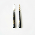 Bamboo Drop Lacquer Earrings