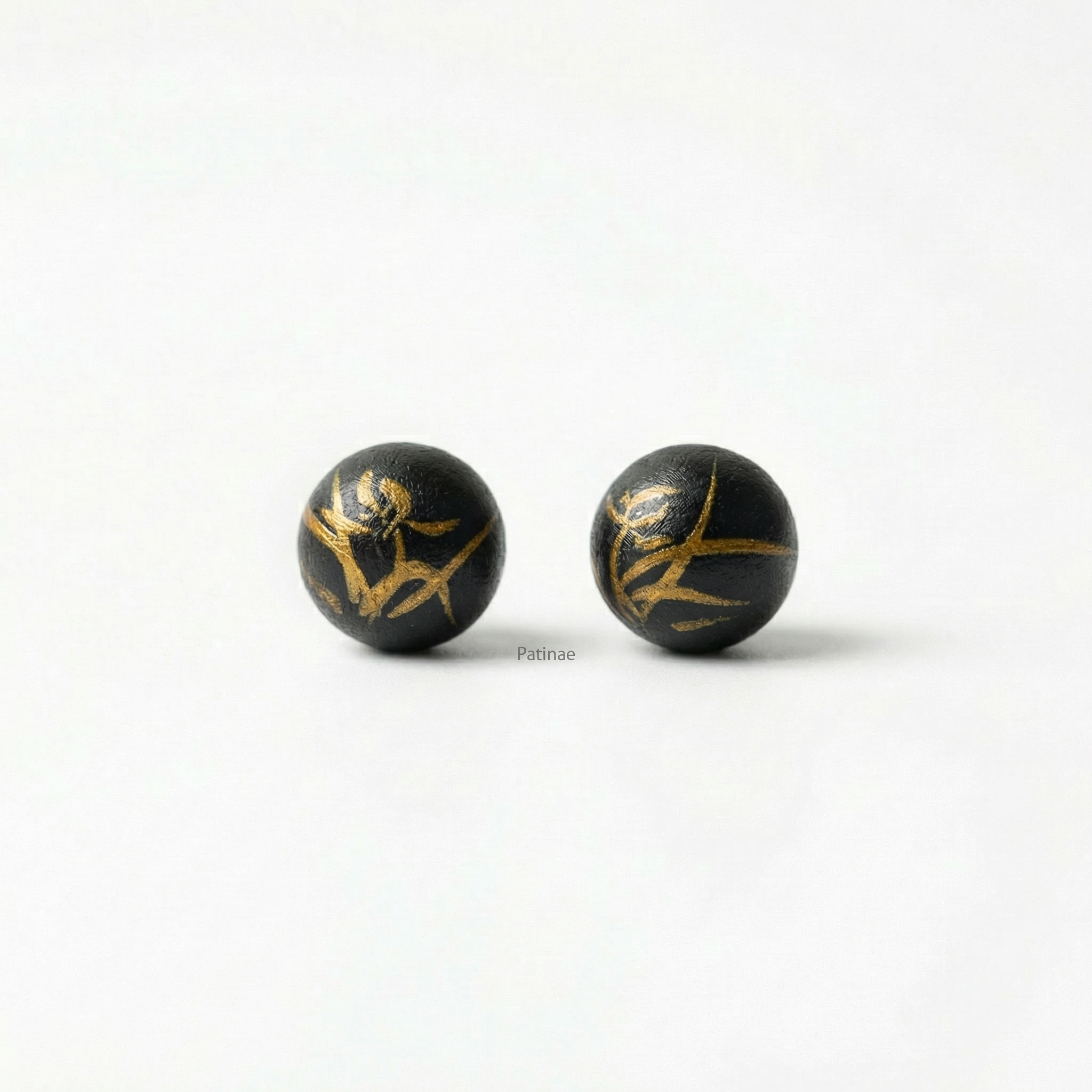 Orchid Form Lacquer Stud Earrings