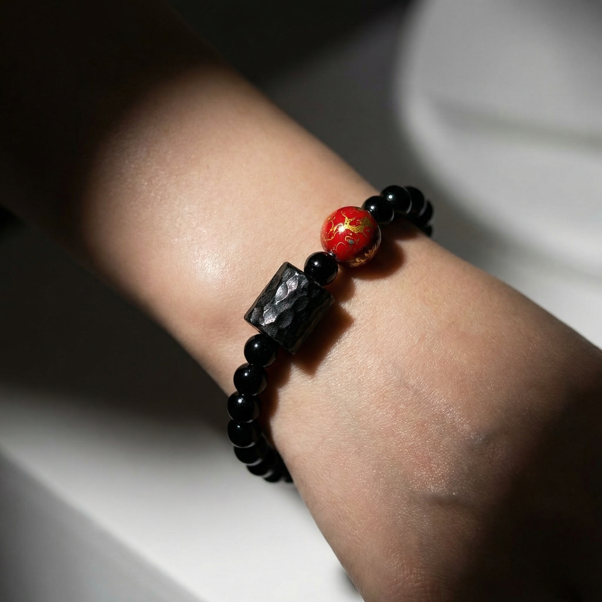 Lacquer Bead Bracelet
