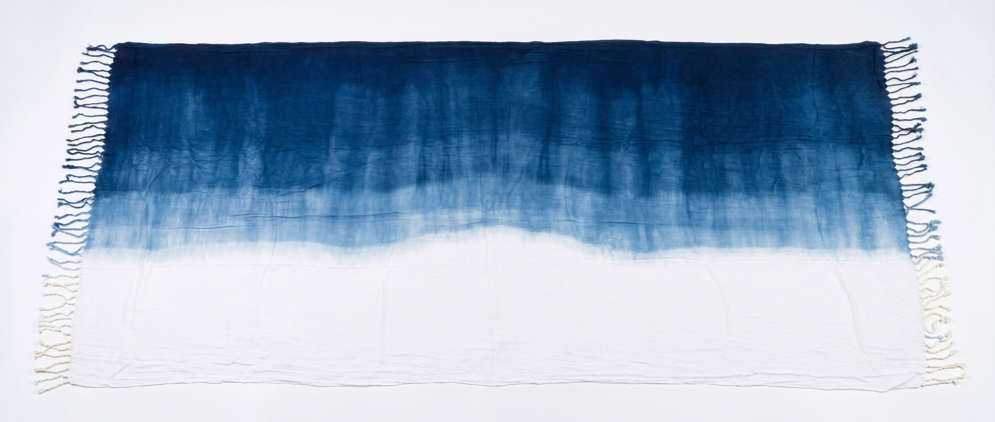 Indigo Tie-Dye Gradient Scarf